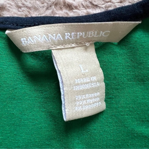 Banana Republic V-Neck Sleeveless‎ Jade Blue Ponte Mini Dress Women's Size L - Picture 2 of 6